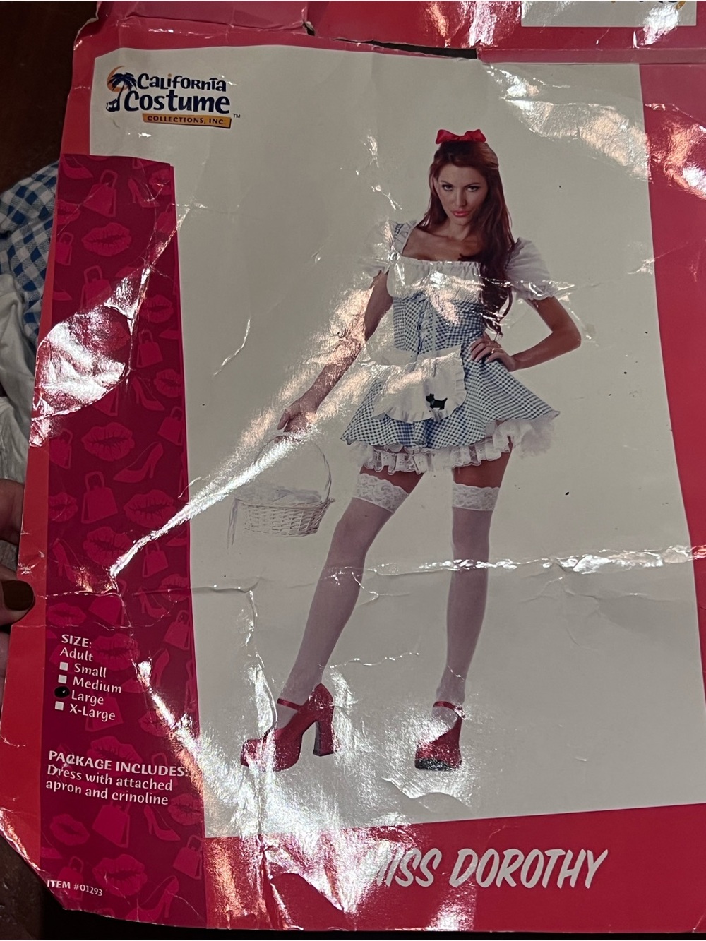 California Costume Miss Dorothy Gingham Halloween Costume Large